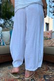 Sandbar Linen Blend Barrel Culotte Pant White